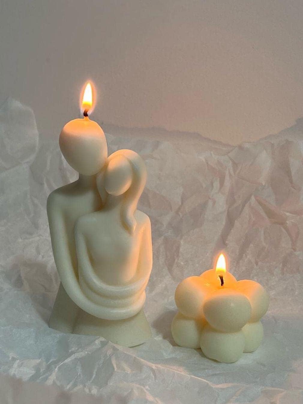 Romantic Love Scented Candles 2 Pack Heart Shaped Jar Candles