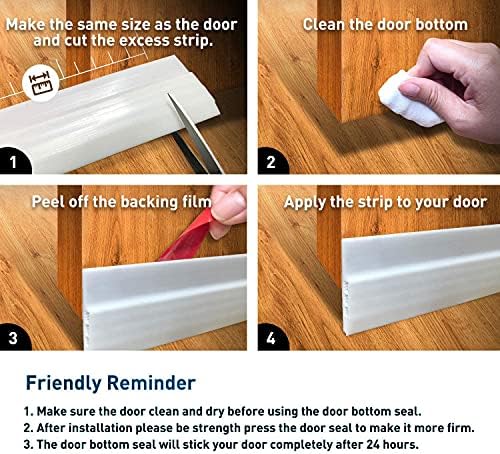 SYIPO Door Draft Stopper 3 W x 39 L Adjustable