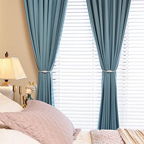 NICEEC 4 Pack Magnetic Curtain Tiebacks Grey