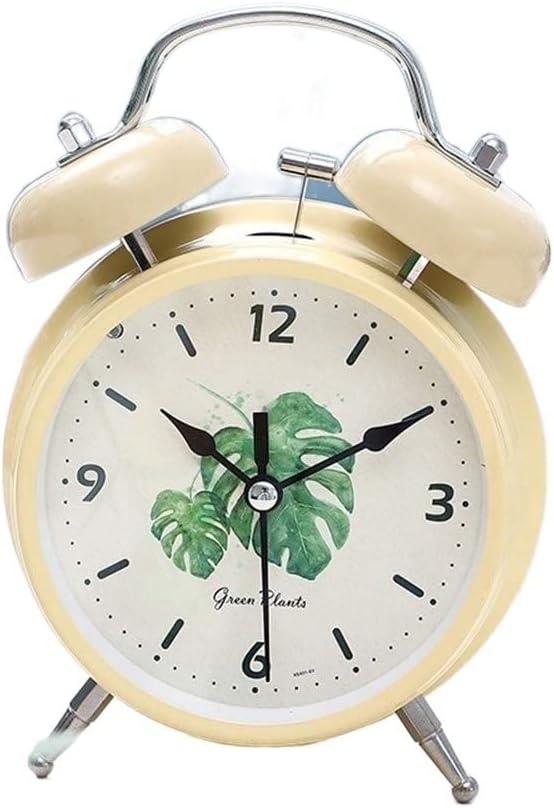 POUERW Metal Silent Alarm Clock with Night Light 1