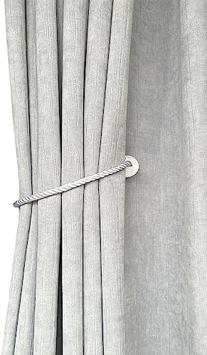 Melaluxe 2 Pack Magnetic Curtain Tiebacks White