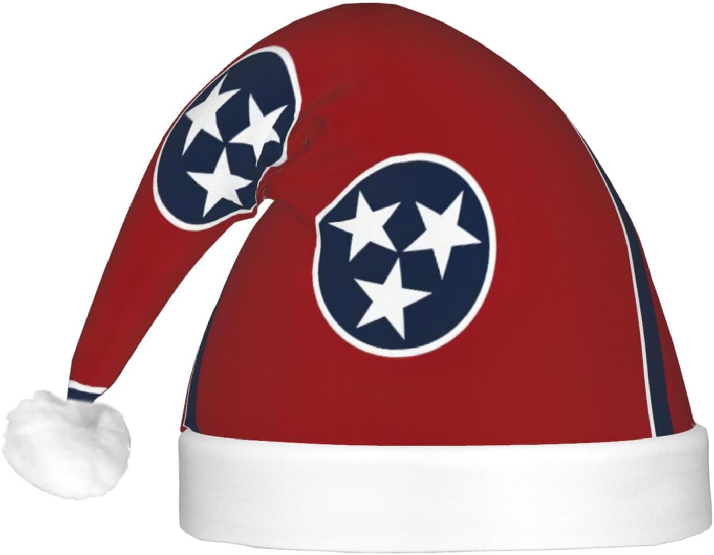 Tennessee State Flag Print Christmas Hat with LED