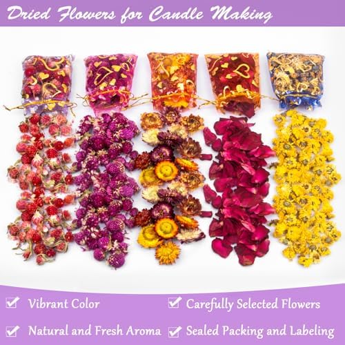 50 Bags Dried Flowers for DIY Crafts and Witchcraft