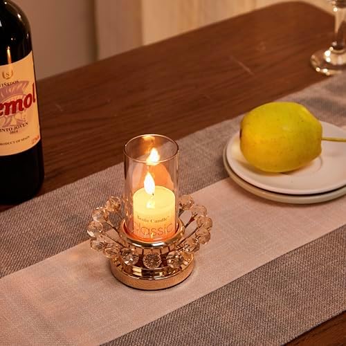Gold Hurricane Candle Holder Elegant Centerpiece for Weddings and Parties