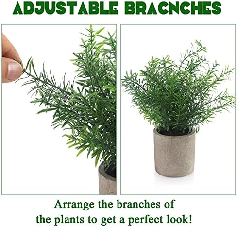 ALAGIRLS 4 Pack Artificial Plants Indoor Decor Set