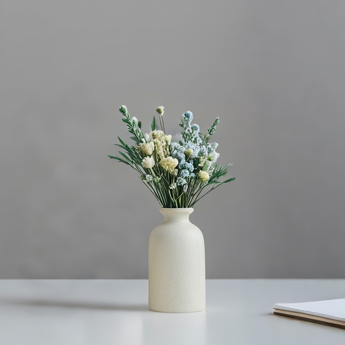 Distressed Ceramic Vase Set of 3 Modern Bohemian Farmhouse Decor