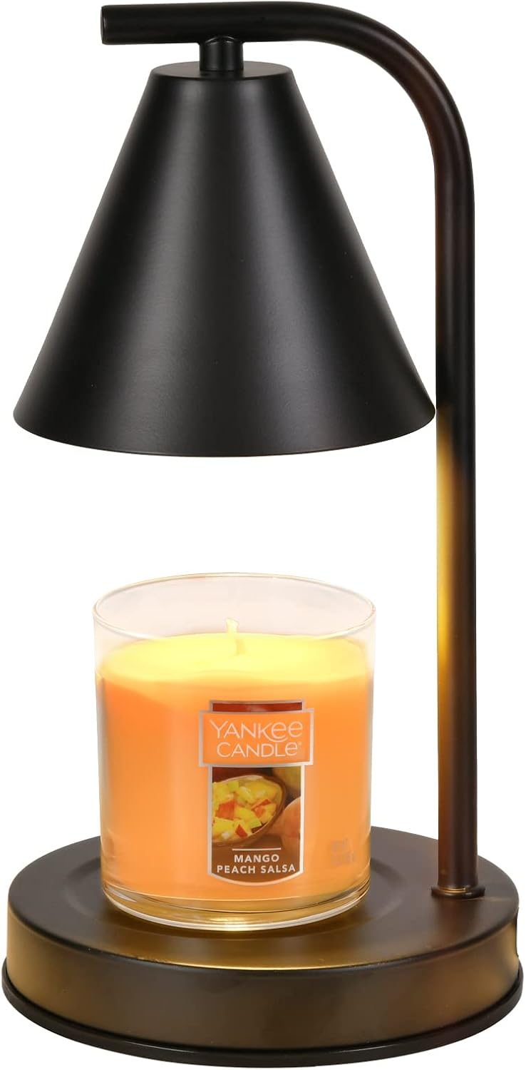 Candle Warmer Lamp with 2 Bulbs Black Jar Design