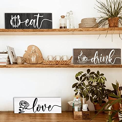 Creoate Kitchen Wall Decor Signs 3 Piece Set
