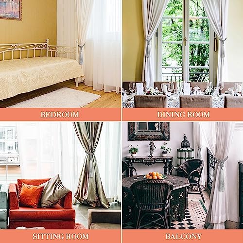 NICEEC 4 Pack Long Tassel Curtain Holdbacks