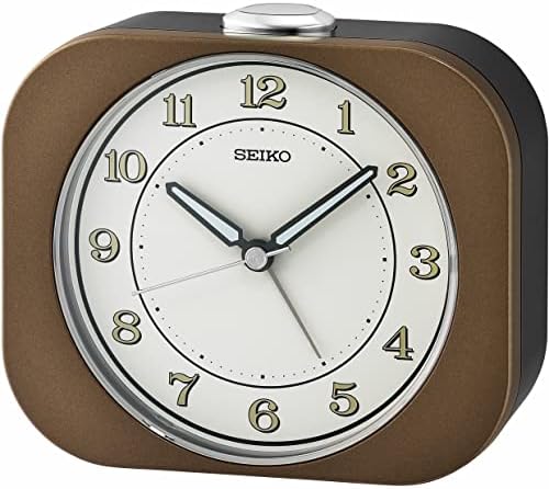 Seiko Kyoda Bedroom Alarm Clock Metallic Brown