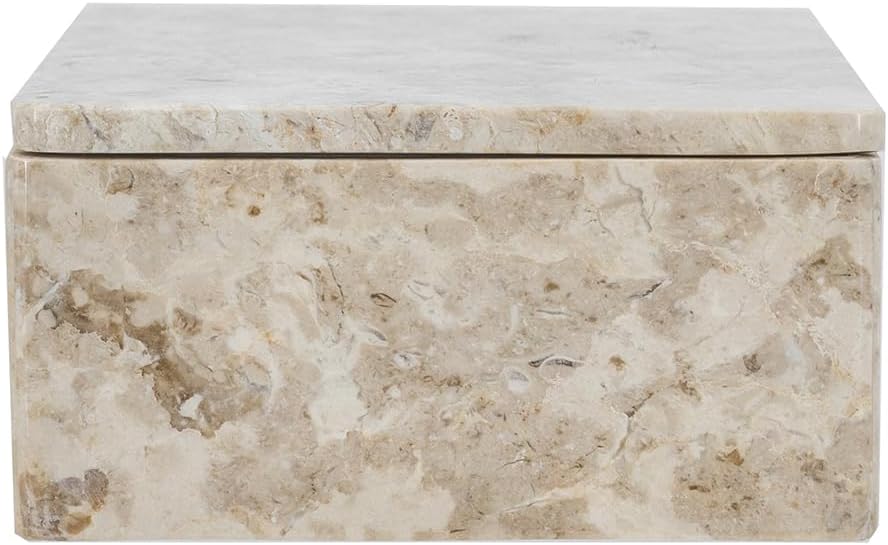 AB Home Beige Marble Box - Decorative Storage