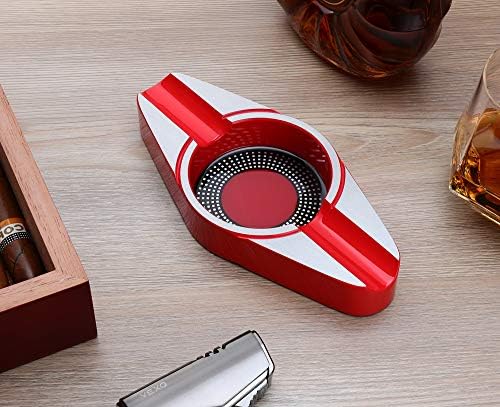 VEXO Cigar Ashtray with Double Holders and Large Basin