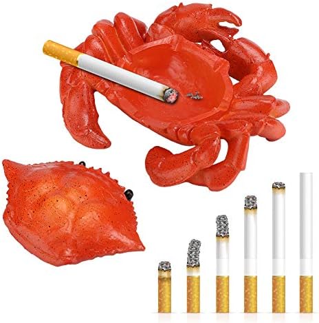 Resin Crab Shape Decorative Ashtray with Cover