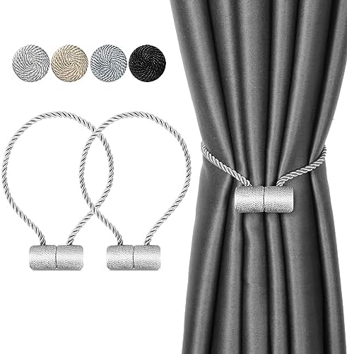 2pcs Magnetic Curtain Tiebacks with Woven Design