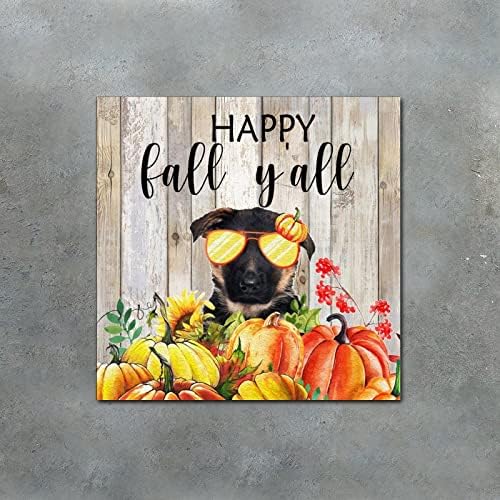 Thanksgiving Fall Wood Sign Plaque 8x8in