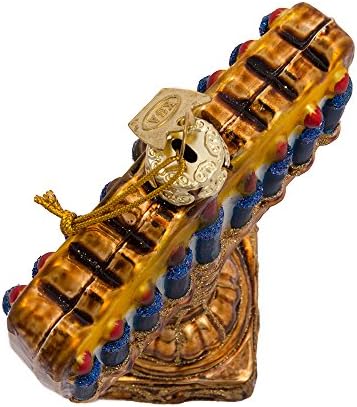 Kurt S Adler 4-5 Inch Noble Gems Glass Menorah Ornament