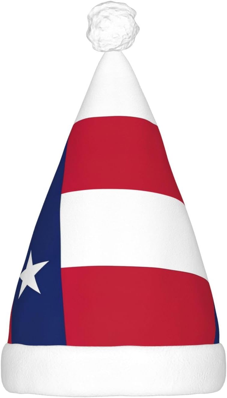Texas State Flag Christmas Hat with LED Lights 1