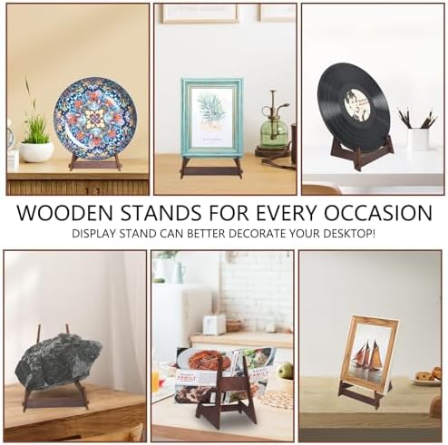 13 Inch Wooden Plate Display Stand Frame Holder
