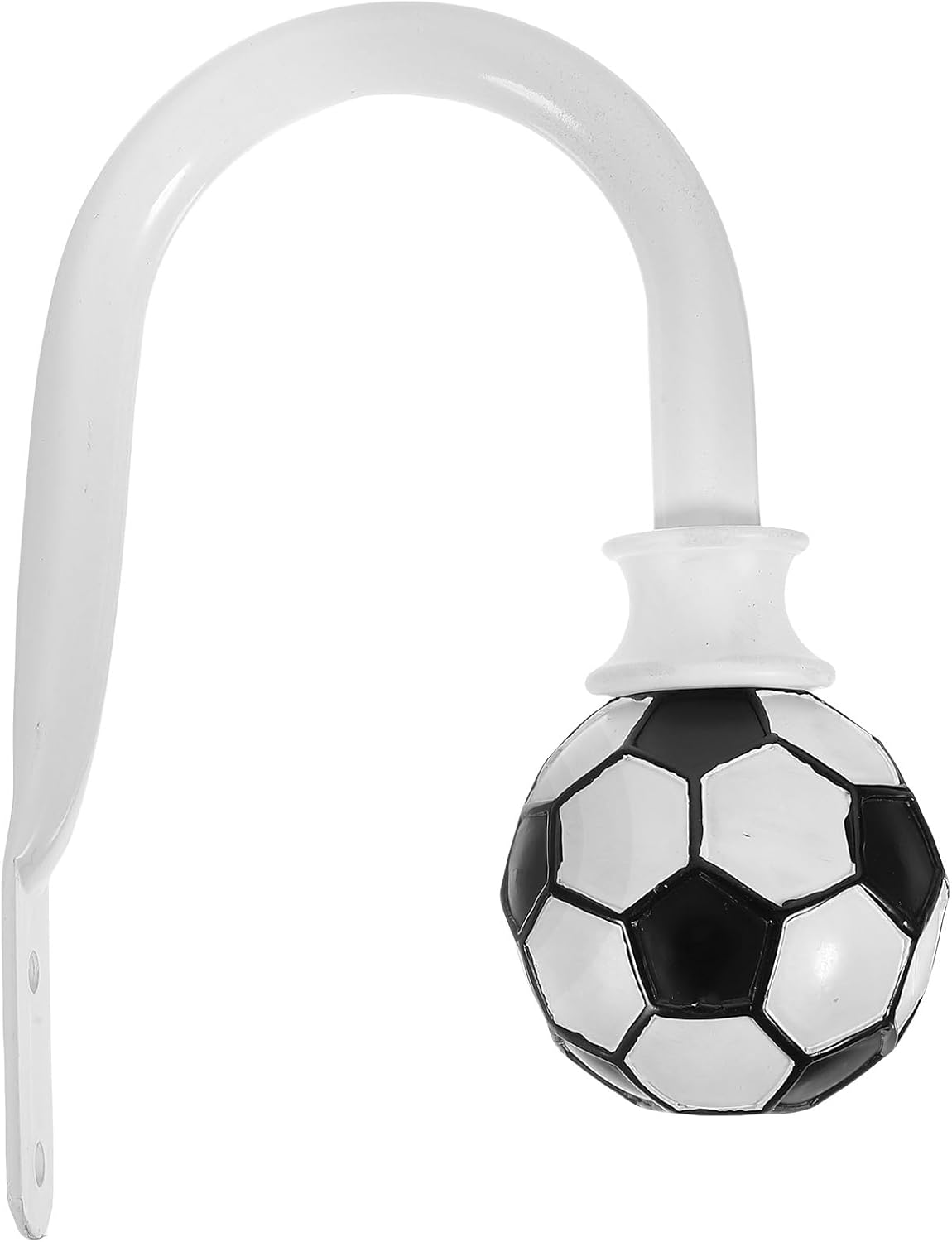 Artibetter White Metal Curtain Holdback with Soccer Design