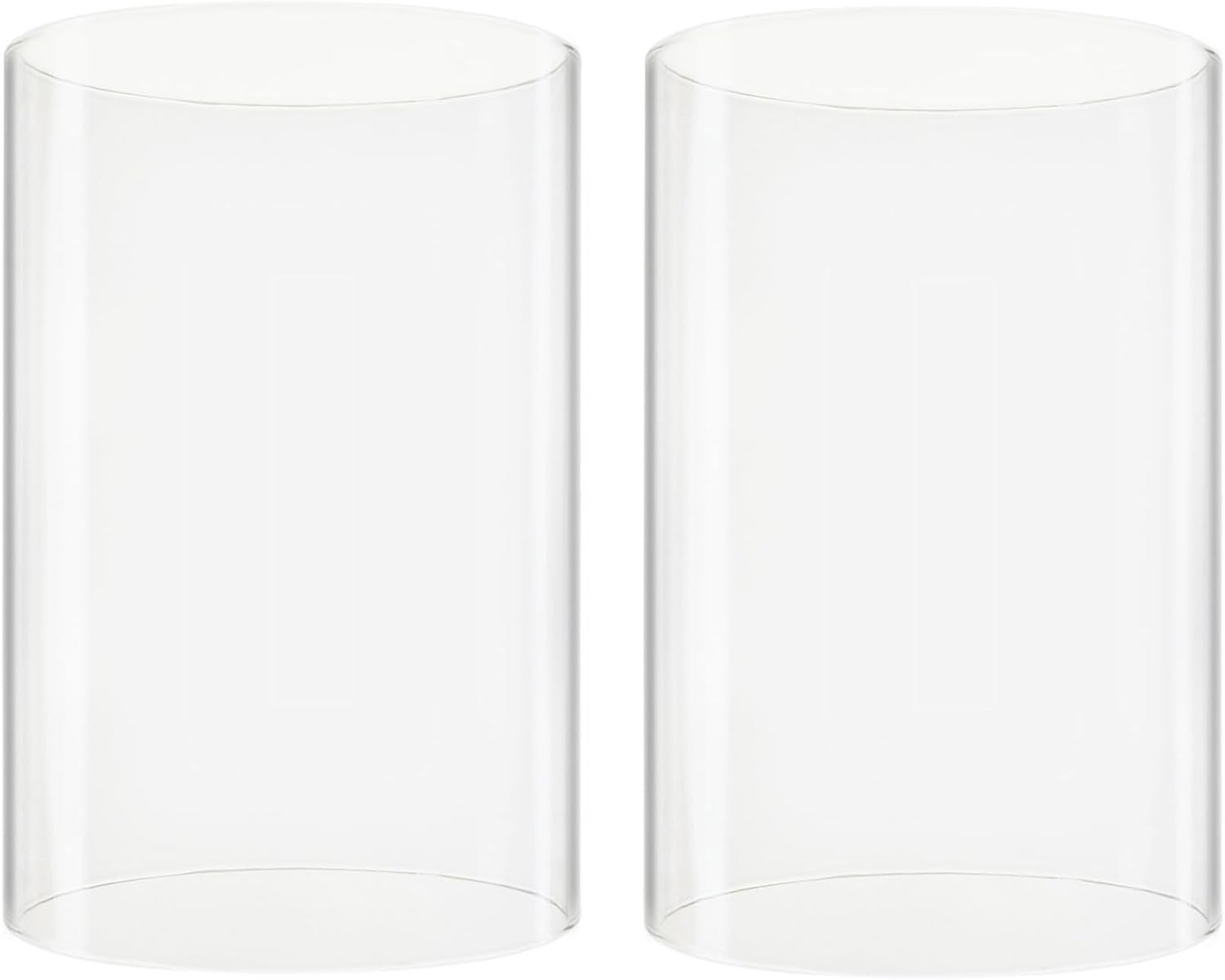 CYS EXCEL 2PCS Open Ended Clear Hurricane Candle Holder