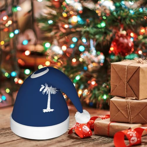 South Carolina Flag Christmas LED Hat for Parties