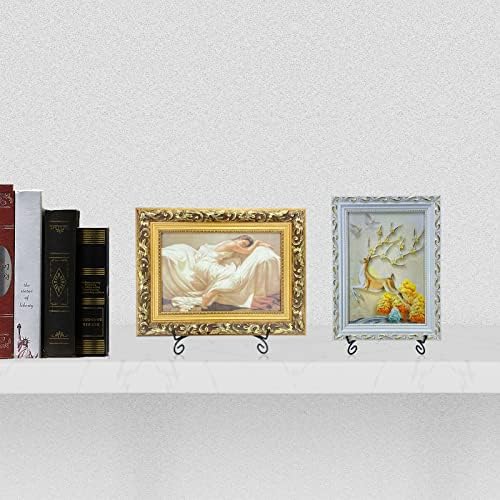 SVENJBB Black Metal Plate Stand 12 Inch Display Holder