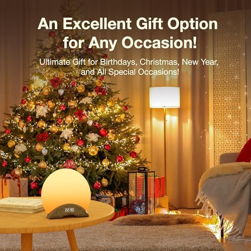 LaView Sunrise Alarm Clock with Wake Up Light and White Noise