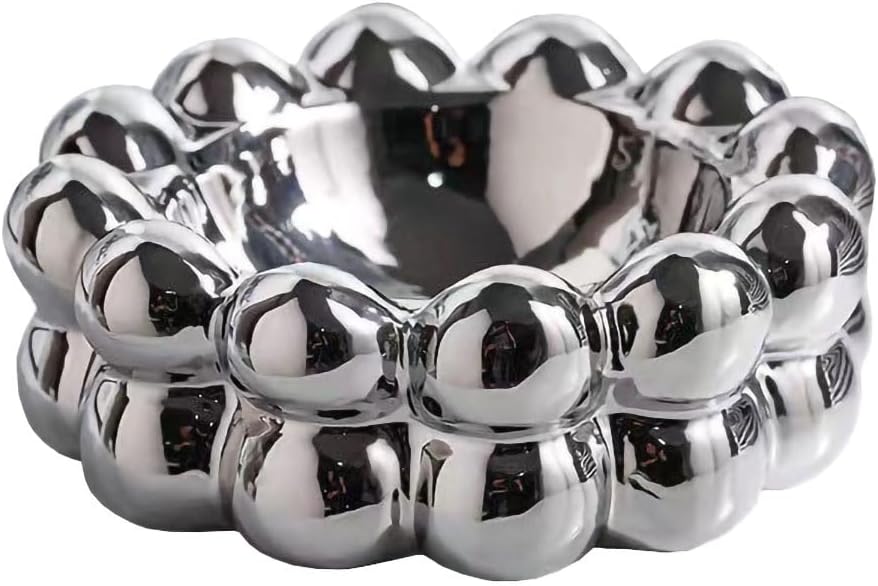 WAIT FLY Creative Bubble Ceramic Ashtray - Silver