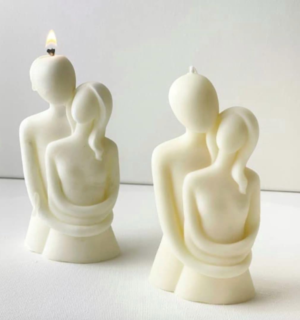 Romantic Love Scented Candles 2 Pack Heart Shaped Jar Candles