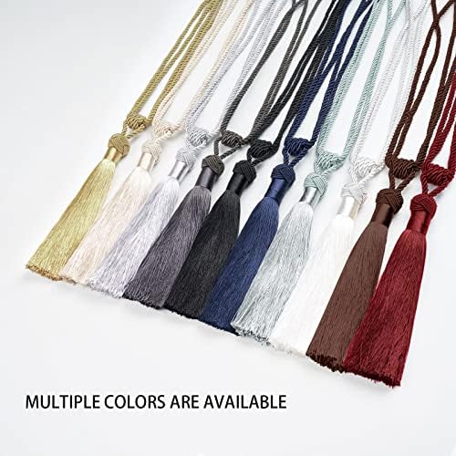 NICEEC 4 Pack Long Tassel Curtain Holdbacks