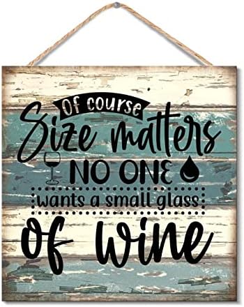 Wooden Wine Glass Sign Farmhouse 12x12
