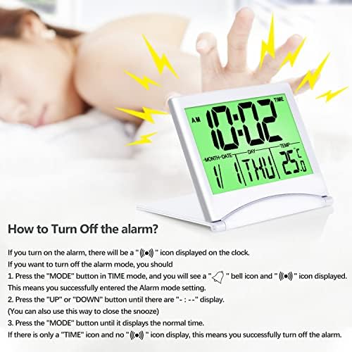 Betus Digital Travel Alarm Clock with Backlight