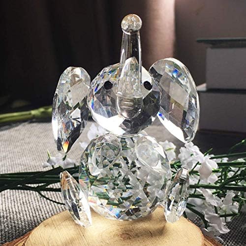 HD Crystal Elephant Figurine Statue