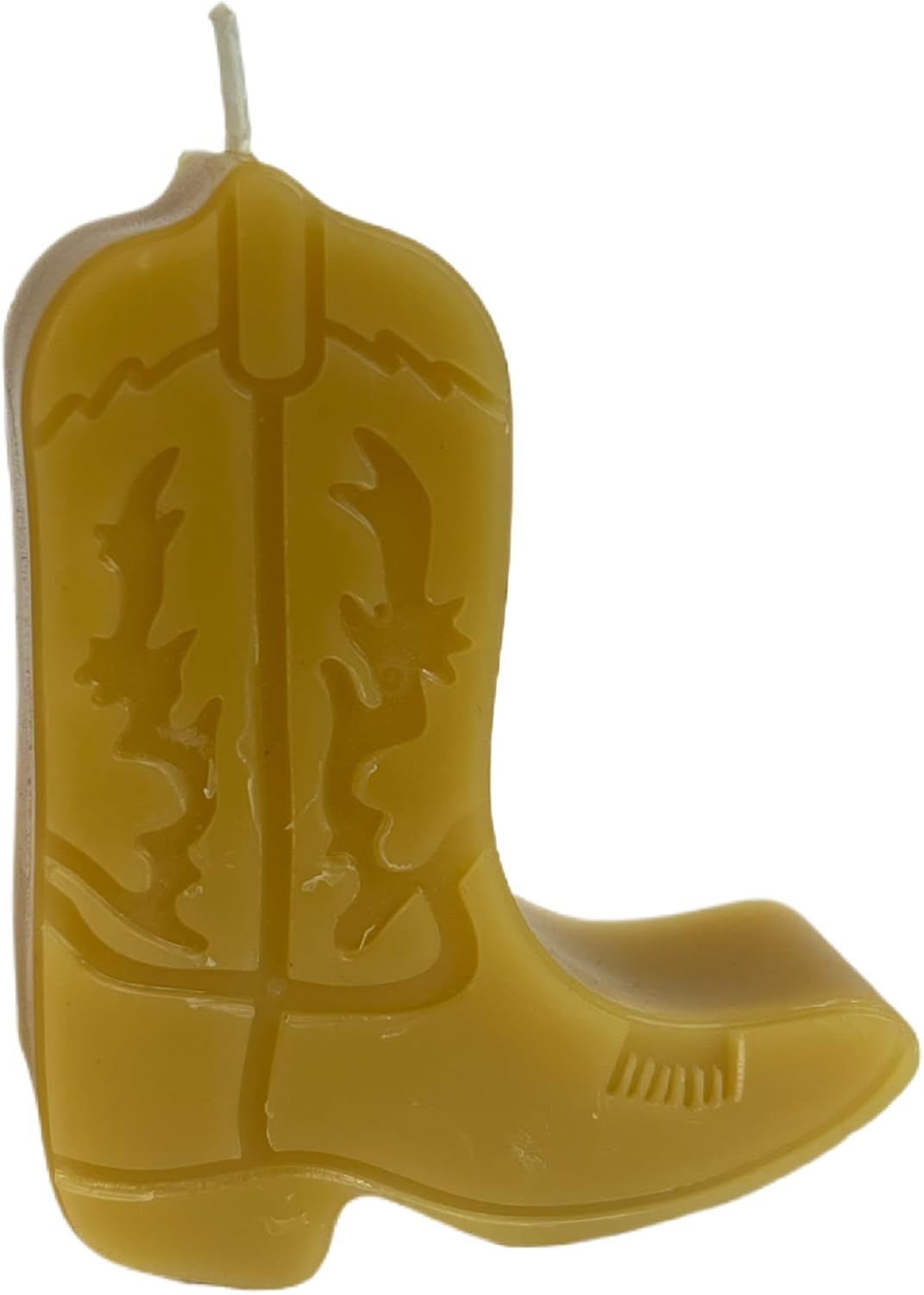 Beeswax Bliss Candle Co Handmade Cowboy Boot Pillar Unscented