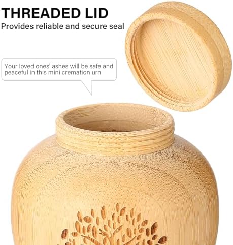 HOOMTREE Small Urns for Human Ashes Keepsake Set of 1