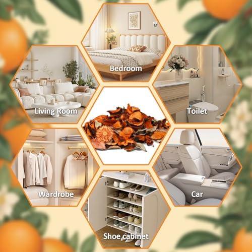 SCENTORINI Citrus Potpourri Bags 2 Pack Home Fragrance Dried Flower Vase Filler