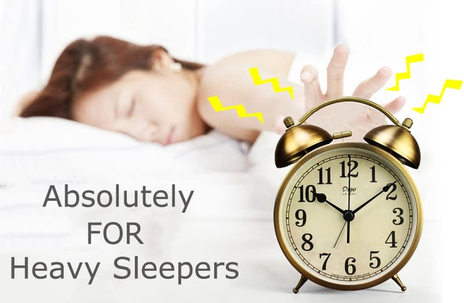 Maxspace Metal Golden Table Clock with Alarm