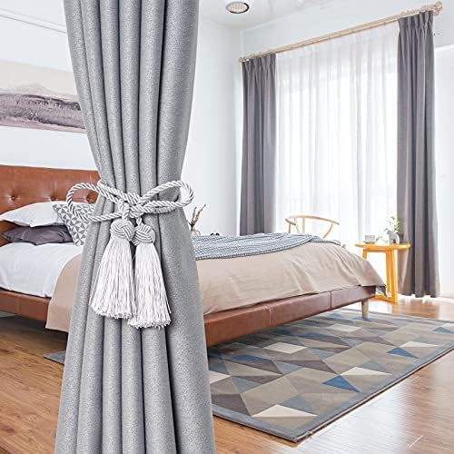 NICEEC 4 Pack Double-Ended Tassel Curtain Tiebacks