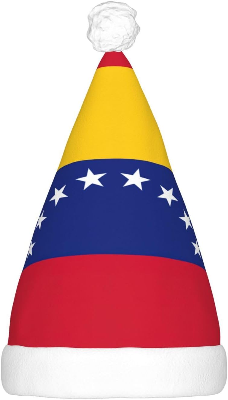 Flag Of Venezuela Christmas Hat With LED Lights