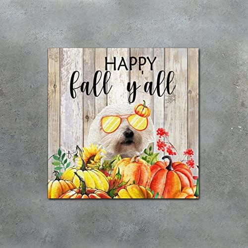 Thanksgiving Fall Decor Wood Sign Plaque 8x8in