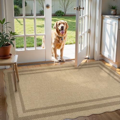 Livebox Scalloped Easy Jute 3x5 Outdoor Rug