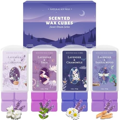 SCENTORINI Wax Melts 4-Pack Lavender Scent for Sleep