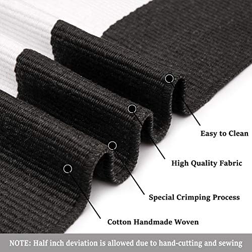 KOZYFLY Black and White Striped Area Rug 275x43 Inches