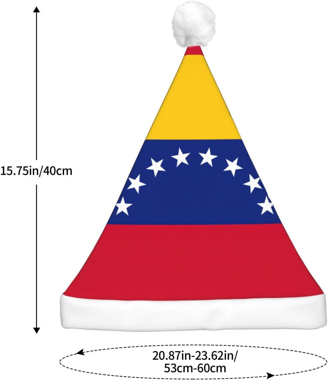 Flag Of Venezuela Christmas Hat With LED Lights