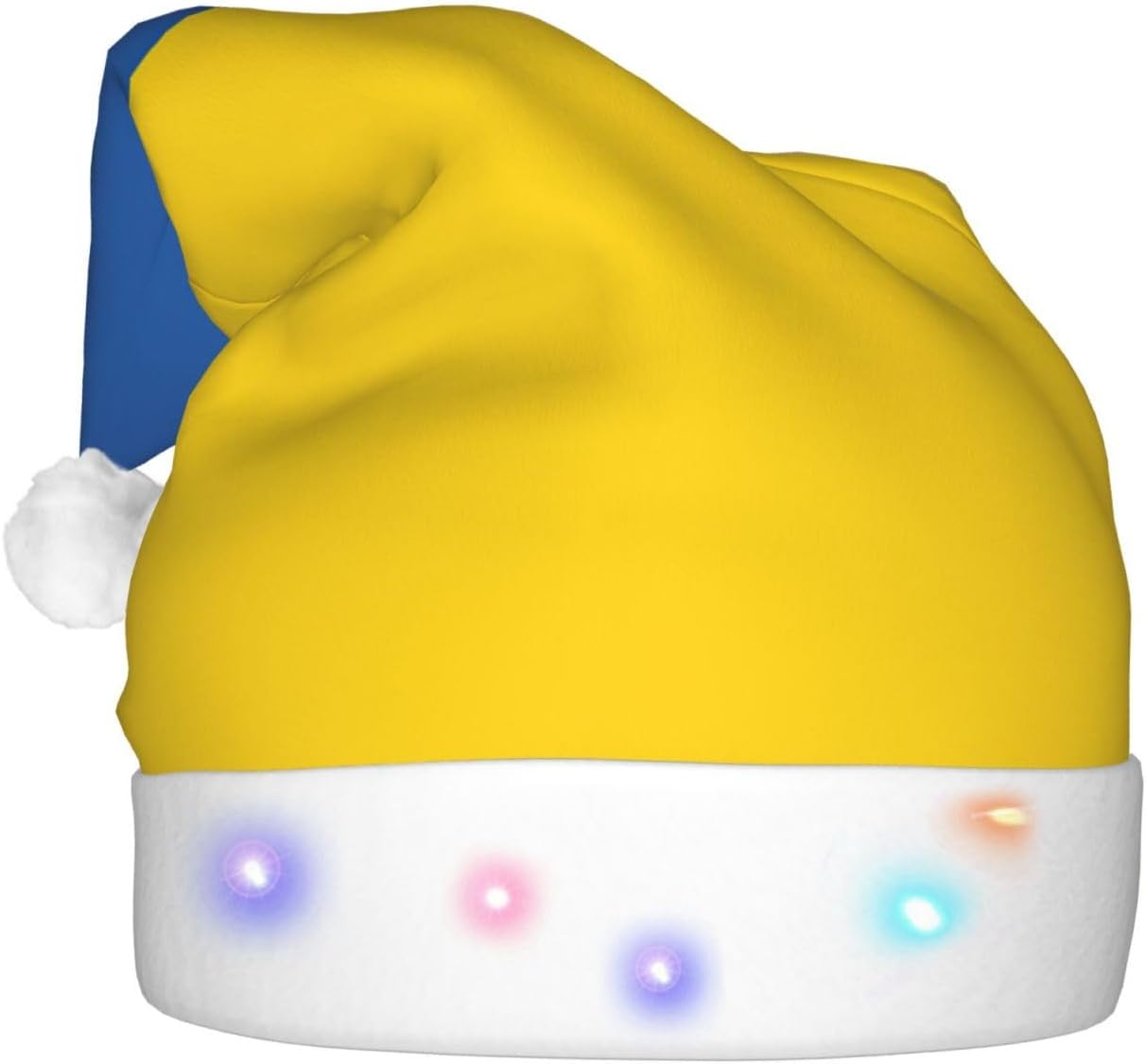 Ukraine Flag Christmas Hat with LED Lights