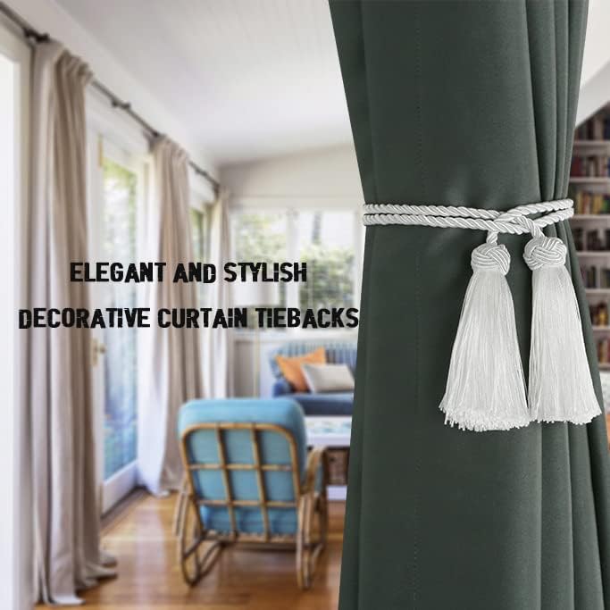 BEL AVENIR 2 Pack Curtain Tiebacks with Tassels