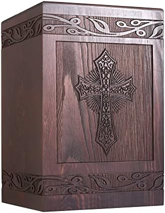 Wooden Cross Cremation Urn 222 Cubic Inches