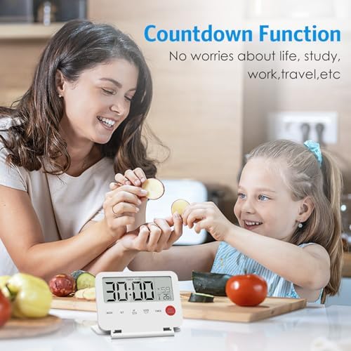 AMIR Travel Alarm Clock with Snooze and Calendar