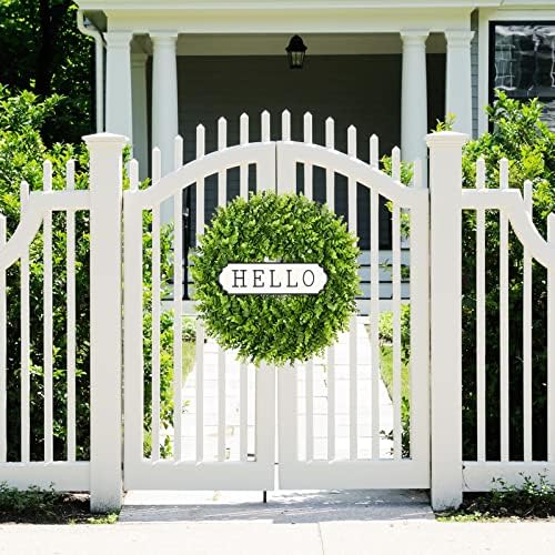 DDHS 20 Inch Artificial Boxwood Wreath for Front Door