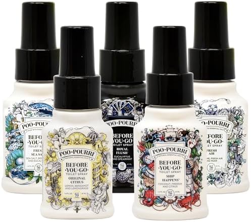 Poo-Pourri Set with 5 Essential Oil Sprays